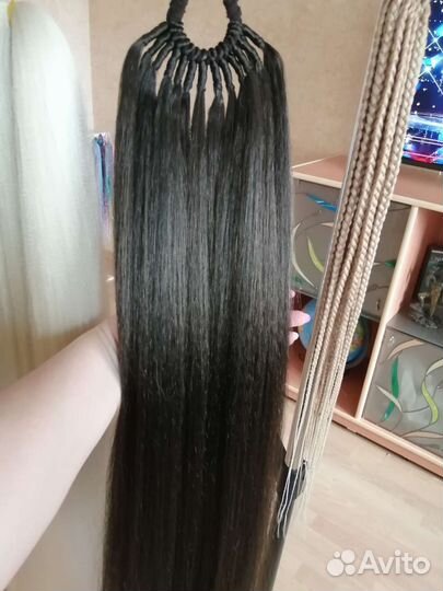 Хвост на резинке,волосы,хвост,афрохвост,канекалон