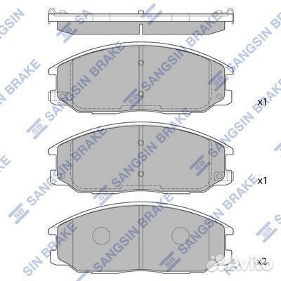 Колодки дисковые п. ssangyong action 05/kyron 05/r