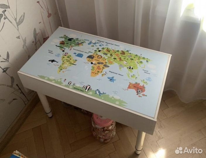 Световой стол для рисования песком карта мира