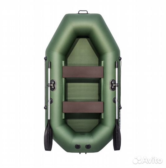 Гребная лодка пвх Аква-Мастер 240 (цвет зелёный)