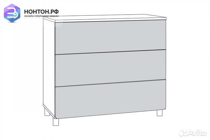 Комод Эйп 13.322 белый шагрень / дуб белый