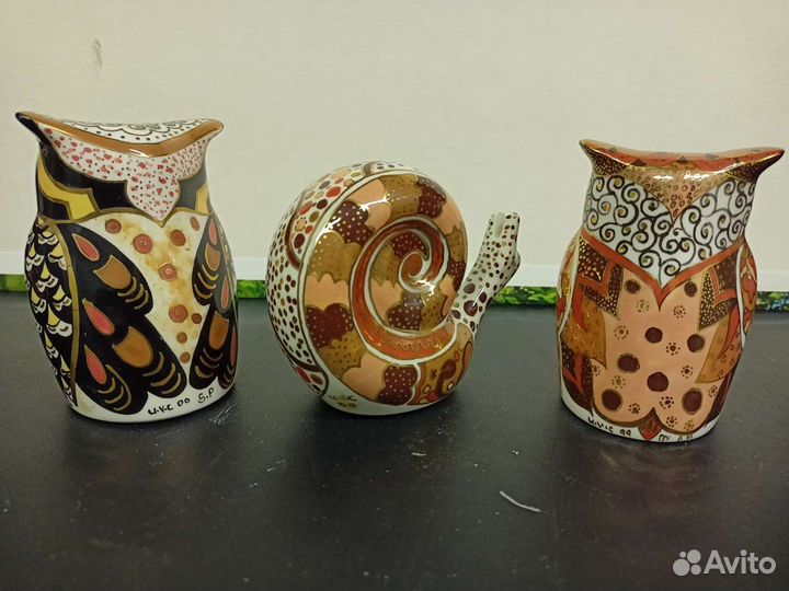 Фарфоровые Статуэтки фигурки руч. роспись золотом