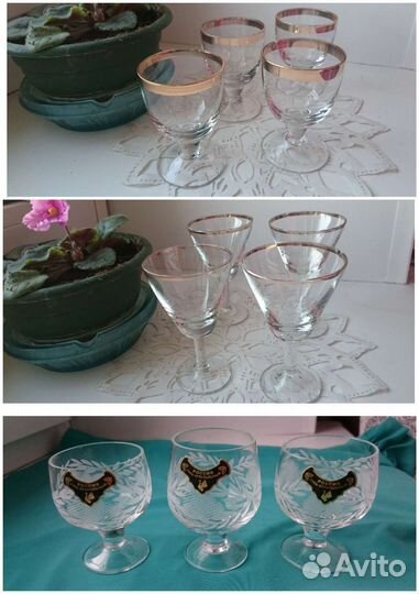 Стопки, рюмки, фужеры