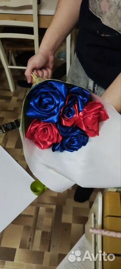 Букет из атласных лент