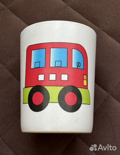 Набор детской посуды из бамбука «Машинки»