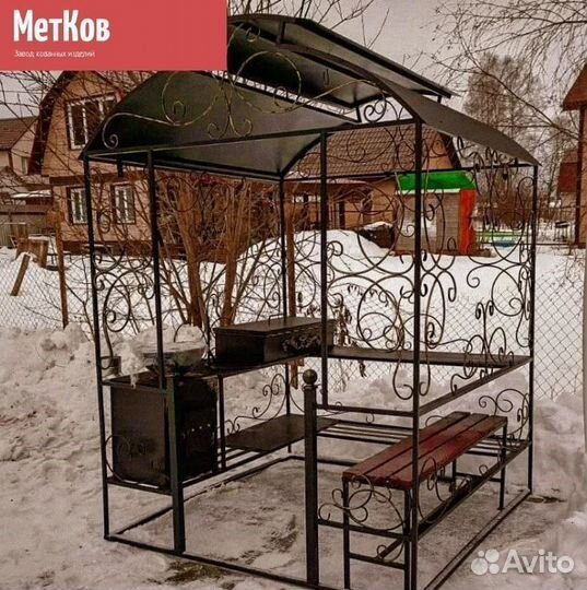 Мангал с крышей