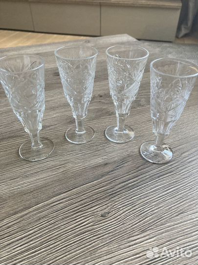 Хрустальные фужеры бокалы, рюмки СССР