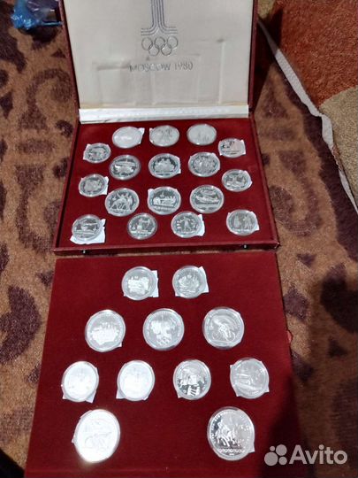 Олимпиада 80. Серебро 5 и 10 р номинал