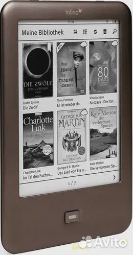 Книга Tolino WiFi сенсорный экран с подсветкой
