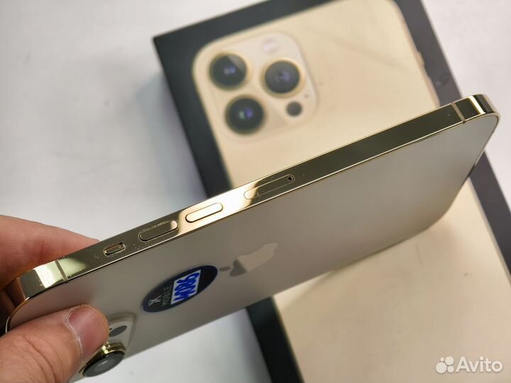 С коробкой) iPhone 13 Pro Max 256Гб Gold Sim +Esim