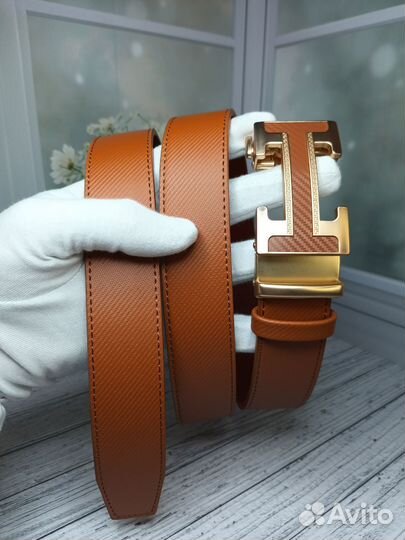 Ремень мужской hermes натуральная кожа люкс