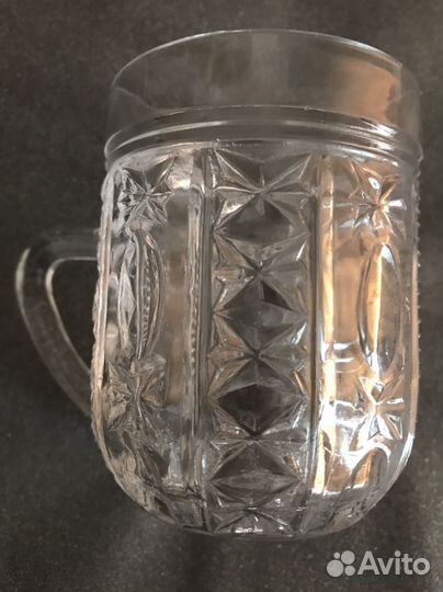 Хрустальные кружки, набор 6 шт., дхз, СССР