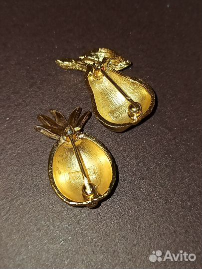 Винтажная брошь груша и ананас Trifari