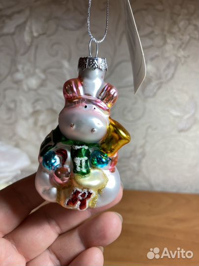 Елочные игрушки Бегемотик