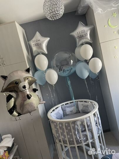 Детская кроватка круглая овальная