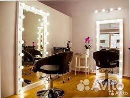 Зеркало. Зеркало с лампами.Зеркало гримерное