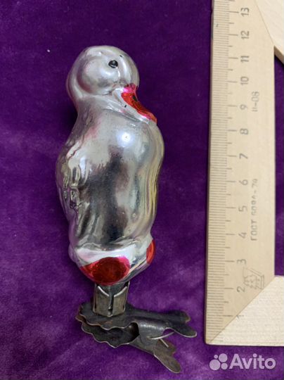 Елочные игрушки СССР на прищепке. Гусь