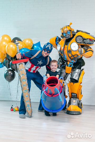 Трансформер + аниматор, 2 героя, Детские Праздники