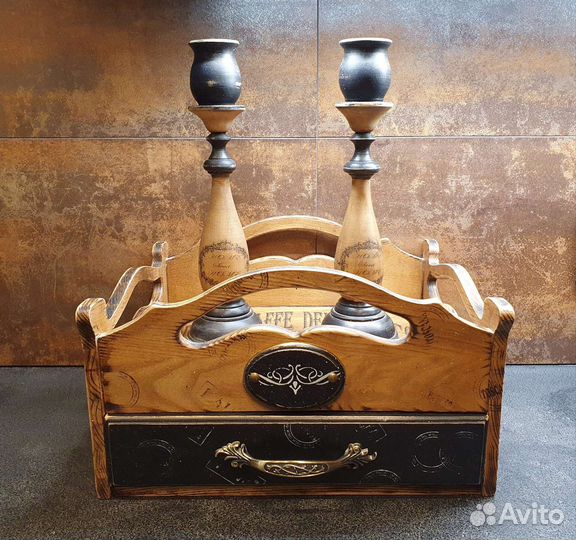 Чайный поднос-столик французский стиль дерево