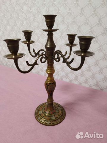 Подсвечник бронза винтажный