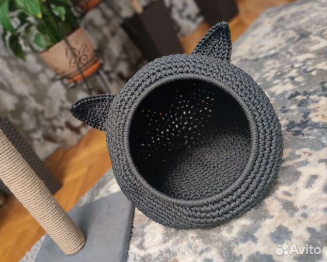 Домики вязаные для кошек