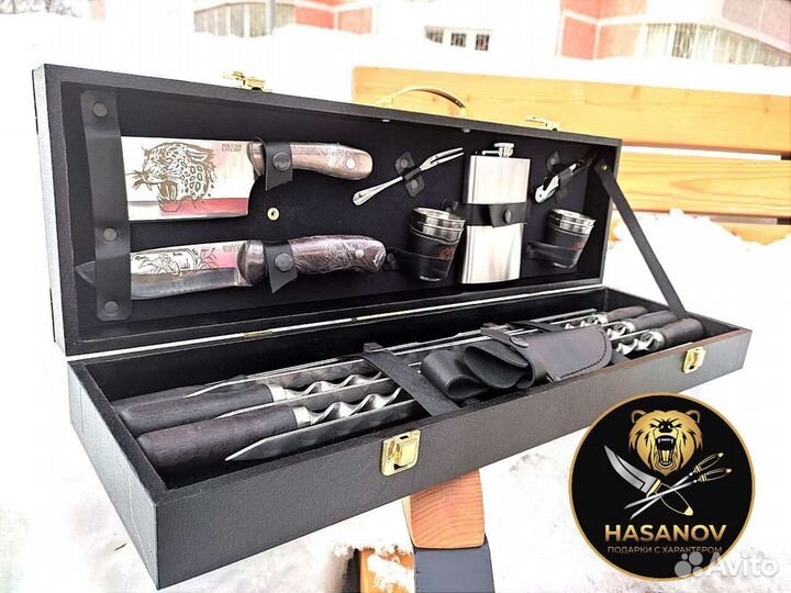 Набор шампуров подарочный