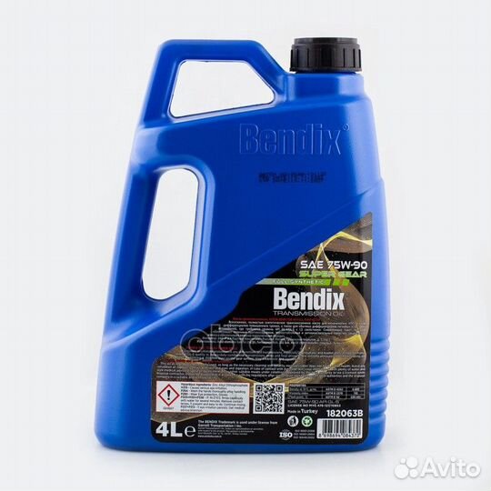 Масло трансмиссионное 75W90 bendix 4л синтетика