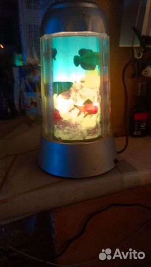 Светильник ночник рыбки аквариум антиквариат