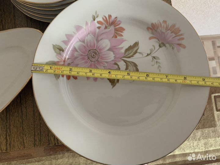 Набор столовой посуды СССР. Фарфор. Дулево