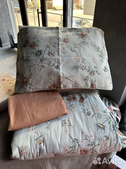 Постельное белье с готовым одеялом евро