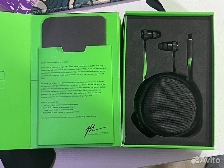 Наушнки Razer Hammerhead проводные