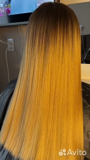 Кератиновое выпрямление волос
