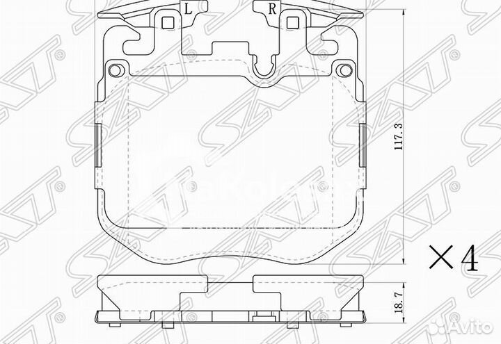 Колодки тормозные перед BMW 5 G30/F90 16/X3 G01 19