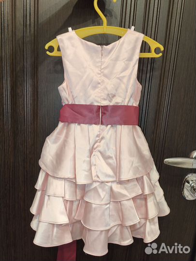 Платье на девочку 98 104-56 шелковое розовое новое