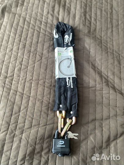 Велозамок цепь Standers, 10 мм, 100 см с замком