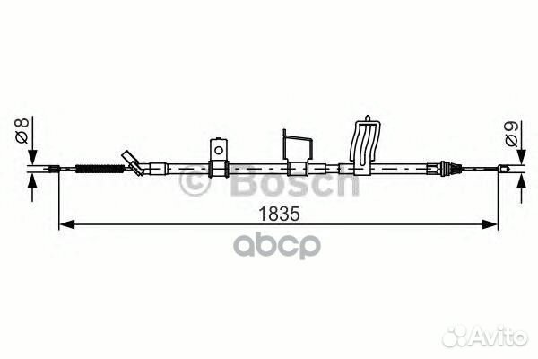 1 987 482 341 трос ручника правый Nissan Qashq