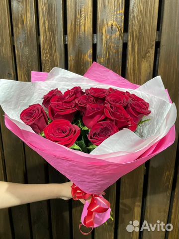 Букет свежих роз 15 шт