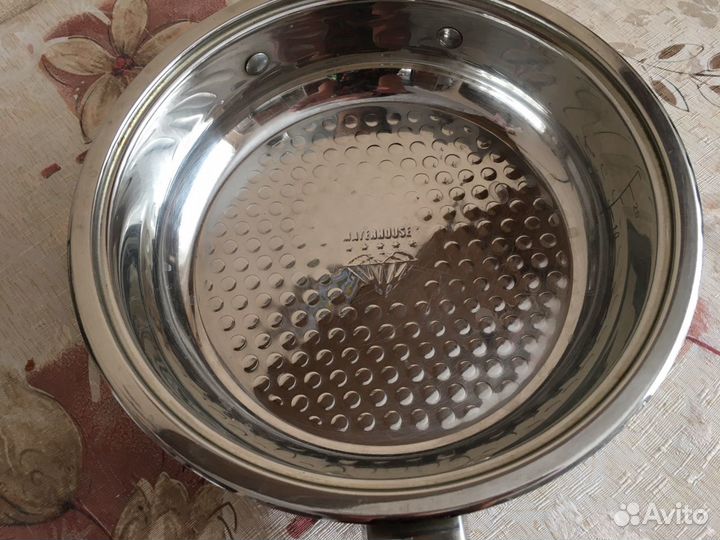 Немецкая сковорода из нерж.стали с термокном