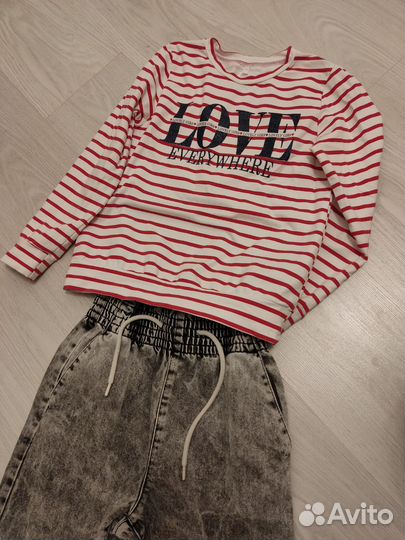 Джинсы для девочки Gloria jeans + лонг 146