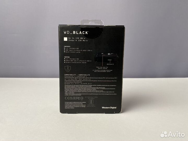 WD black P10 Game Drive 5 Tb внешний