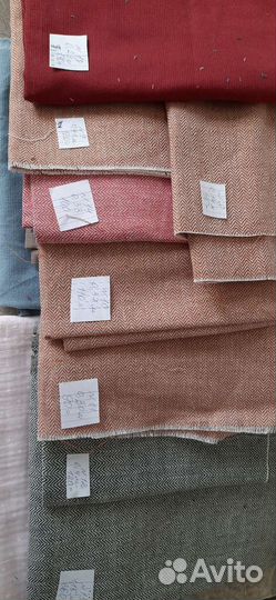 Ткань Лен лоскутки микровельвет