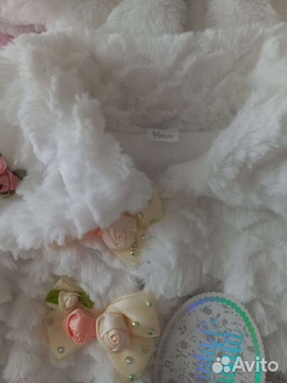 Меховая накидка болеро-шубка новые р.92 и 98