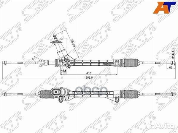 Рейка рулевая VW polo 10- LHD ST-6RU 423 057 K Sat