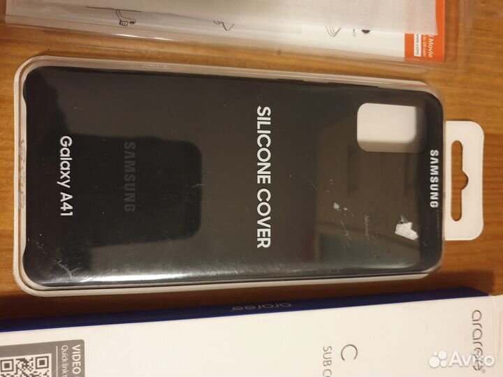 Чехол Samsung A41 (оригинал) + стекло Araree