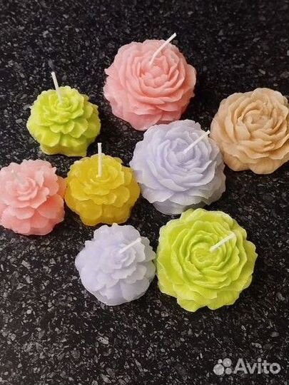 Свечи ручной работы из вощины и формованные