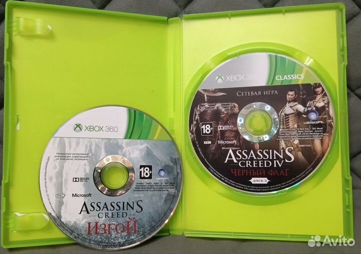 Assassin's Creed Изгой + Чёрный флаг Xbox 360