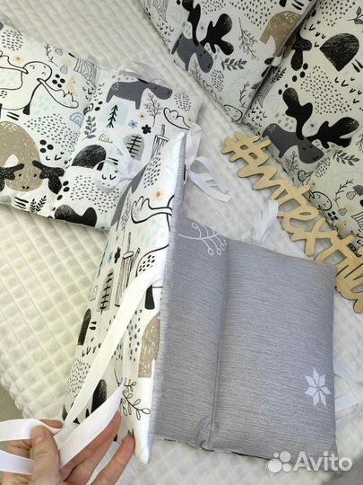 Бортики плоские в кроватку комплект