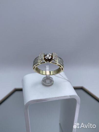 Золотое кольцо с брилл. 0.21 ct., р.17.75