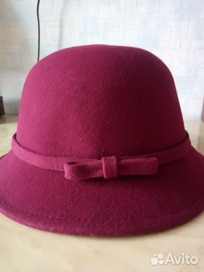 Женская шляпа фетр новая итальянский шейный платок