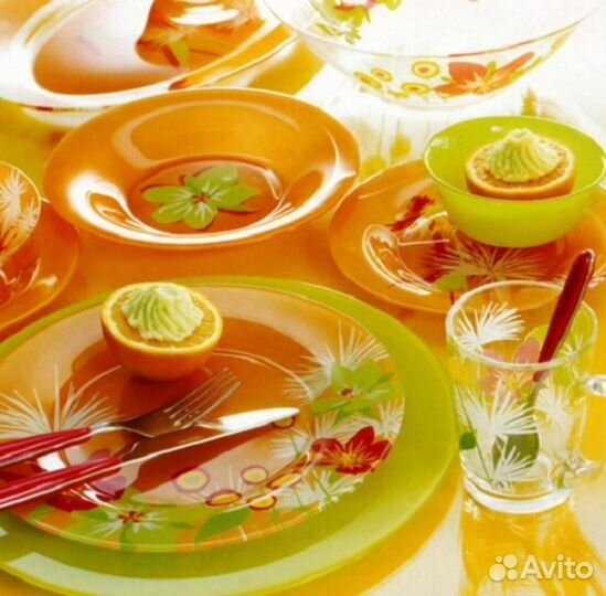 Сервиз luminarc POP flower orange 45 пр